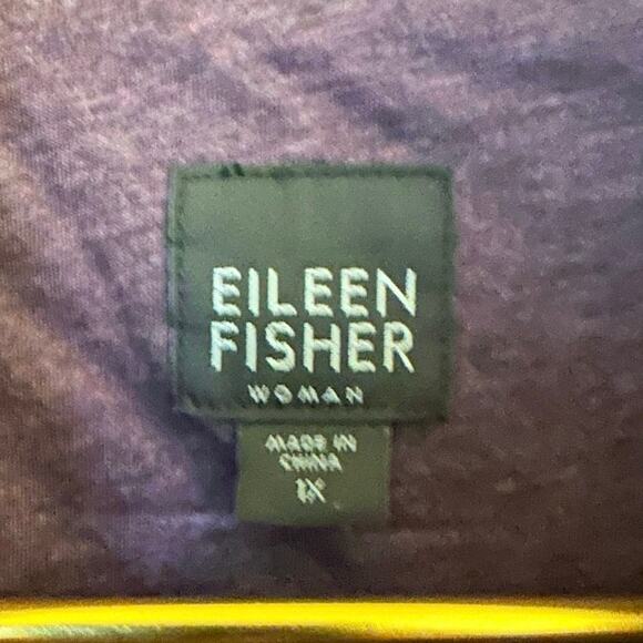 Eileen Fisher Womens Purple Quilted Vest Size 1X Pockets Snaps Fall Lightweight - Picture 3 of 11